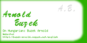 arnold buzek business card